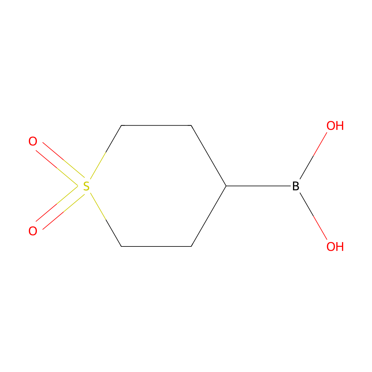 (1,1-Dioxo-1lambda6-thian-4-yl)boronic acid molecular structure, CAS 2246706-80-7