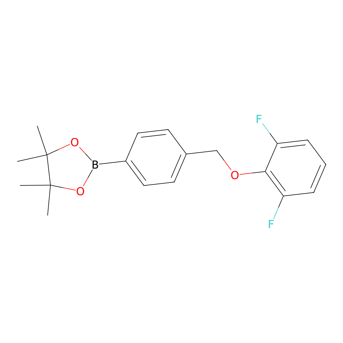 2-(4-((2,6-Difluorophenoxy)methyl)phenyl)-4,4,5,5-tetramethyl-1,3,2-dioxaborolane molecular structure, CAS 2246708-49-4