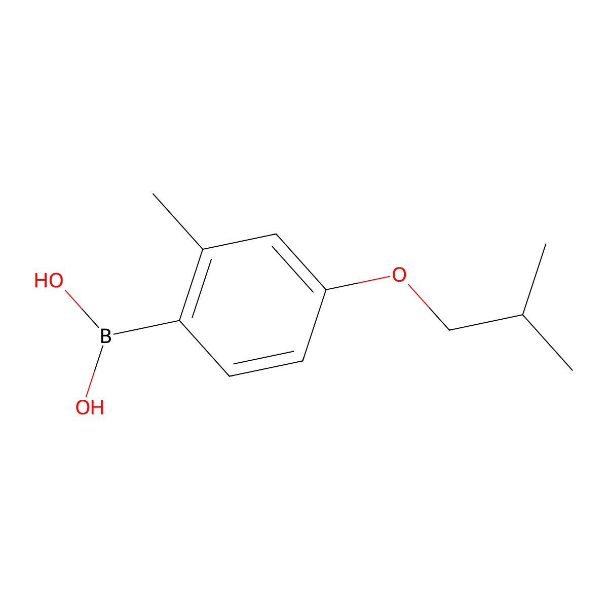 (4-Isobutoxy-2-methylphenyl)boronic acid molecular structure, CAS 2246716-43-6