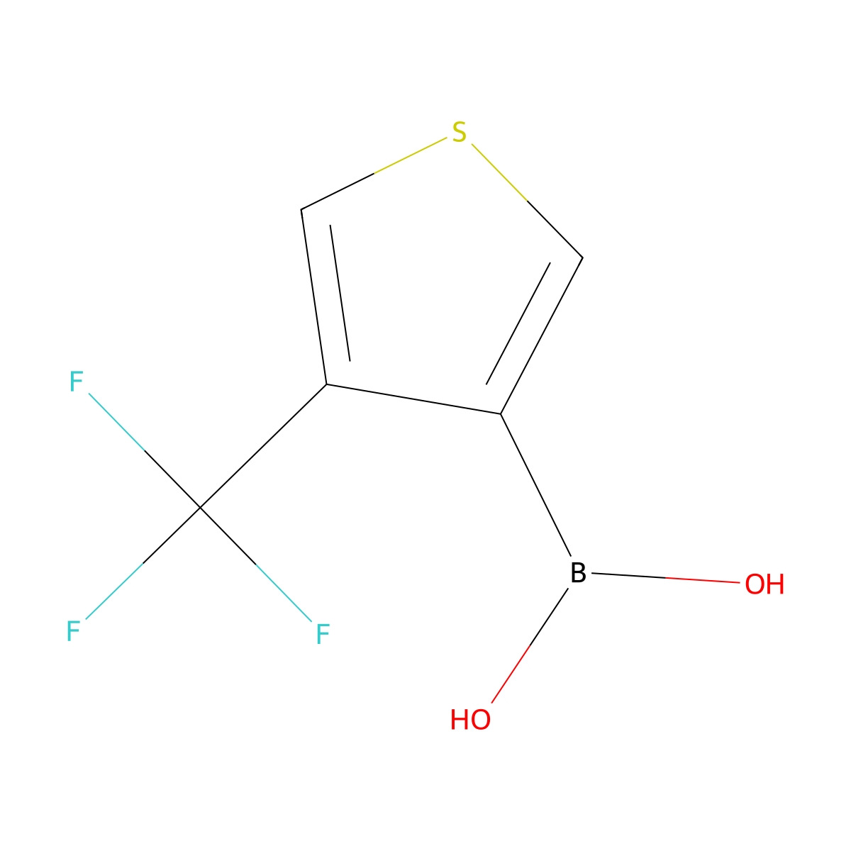 (4-(Trifluoromethyl)thiophen-3-yl)boronic acid molecular structure, CAS 2246717-07-5