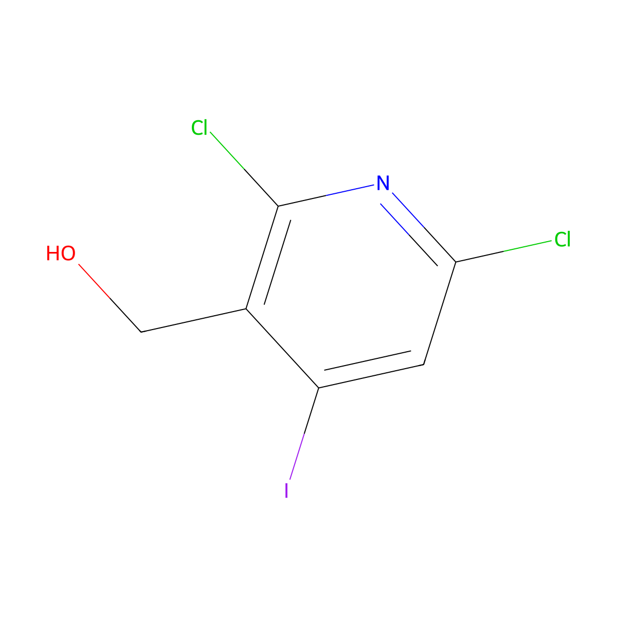 (2,6-Dichloro-4-iodopyridin-3-YL)methanol molecular structure, CAS 2246719-60-6