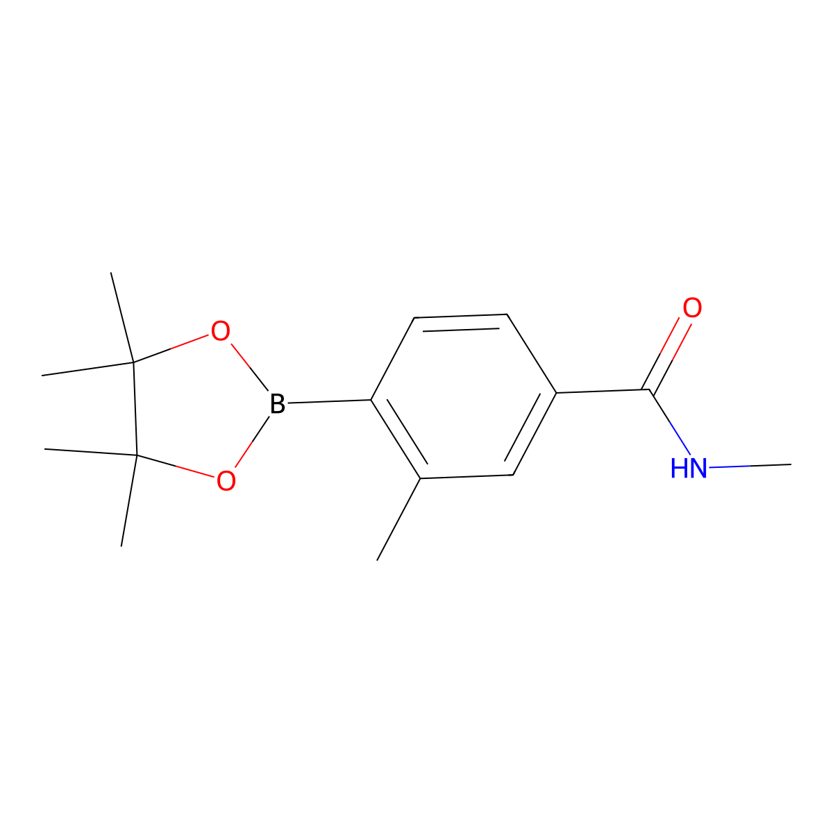 N,3-dimethyl-4-(4,4,5,5-tetramethyl-1,3,2-dioxaborolan-2-yl)benzamide molecular structure, CAS 2246720-26-1