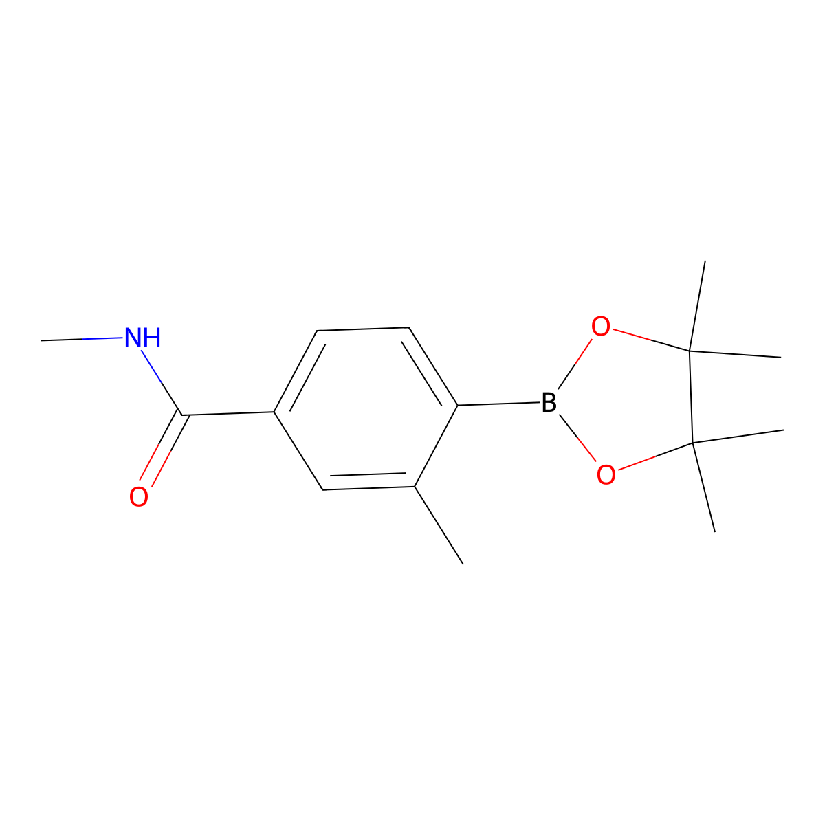 N,3-dimethyl-4-(4,4,5,5-tetramethyl-1,3,2-dioxaborolan-2-yl)benzamide molecular structure, CAS 2246720-26-1