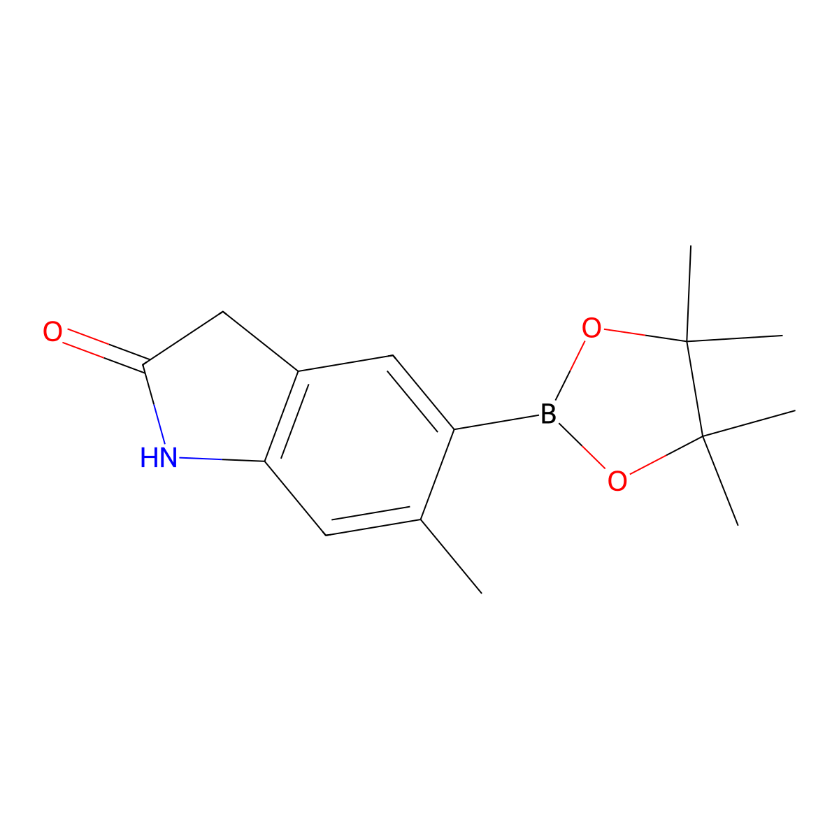 (6-Methyl-2-oxoindolin-5-YL)boronic acid pinacol ester molecular structure, CAS 2246720-36-3