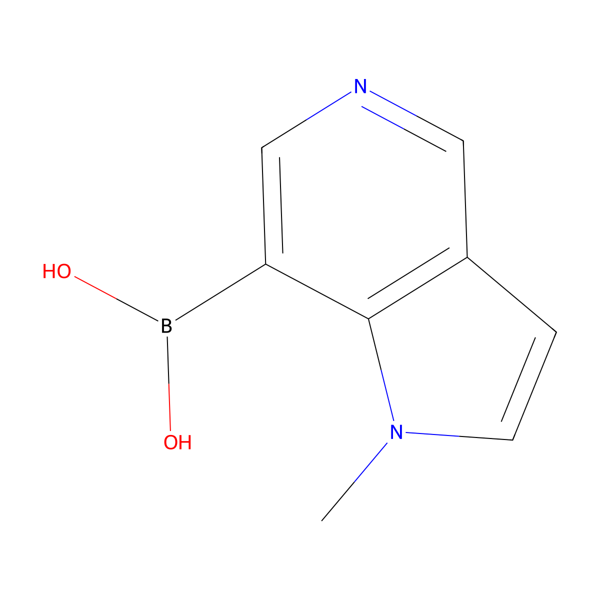 (1-Methyl-1H-pyrrolo[3,2-C]pyridin-7-YL)boronic acid molecular structure, CAS 2246720-39-6