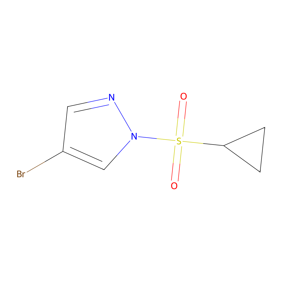4-Bromo-1-cyclopropanesulfonyl-1H-pyrazole molecular structure, CAS 2246720-55-6