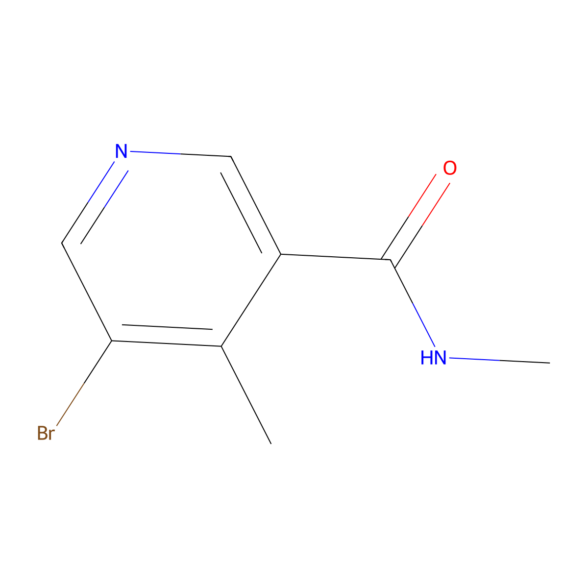 5-Bromo-N,4-dimethylnicotinamide molecular structure, CAS 2246722-11-0