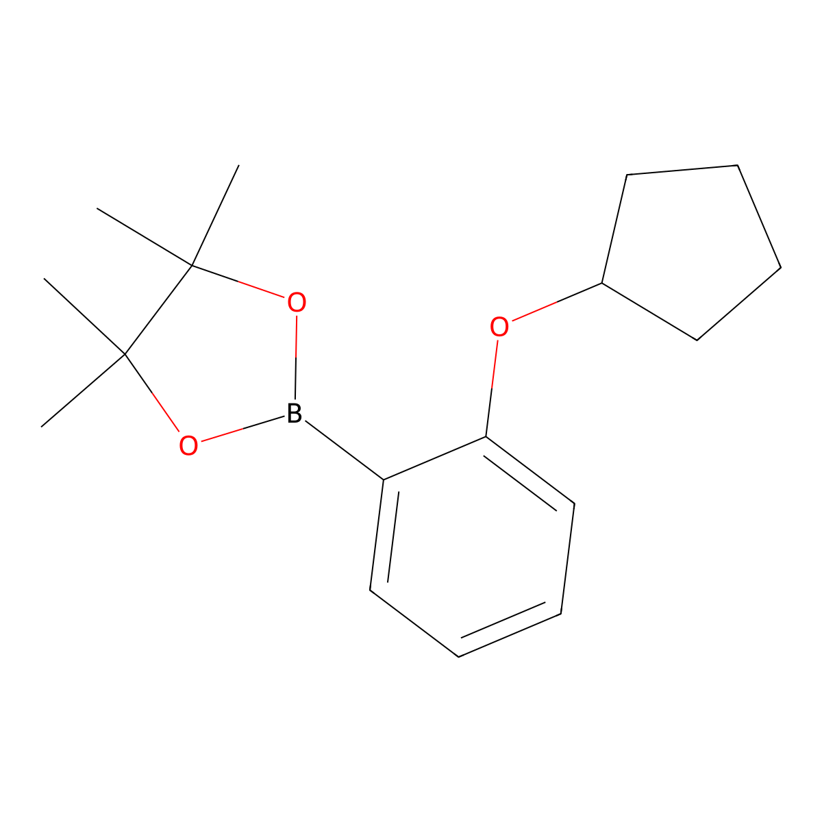 2-(2-Cyclopentyloxyphenyl)-4,4,5,5-tetramethyl-1,3,2-dioxaborolane molecular structure, CAS 2246738-19-0