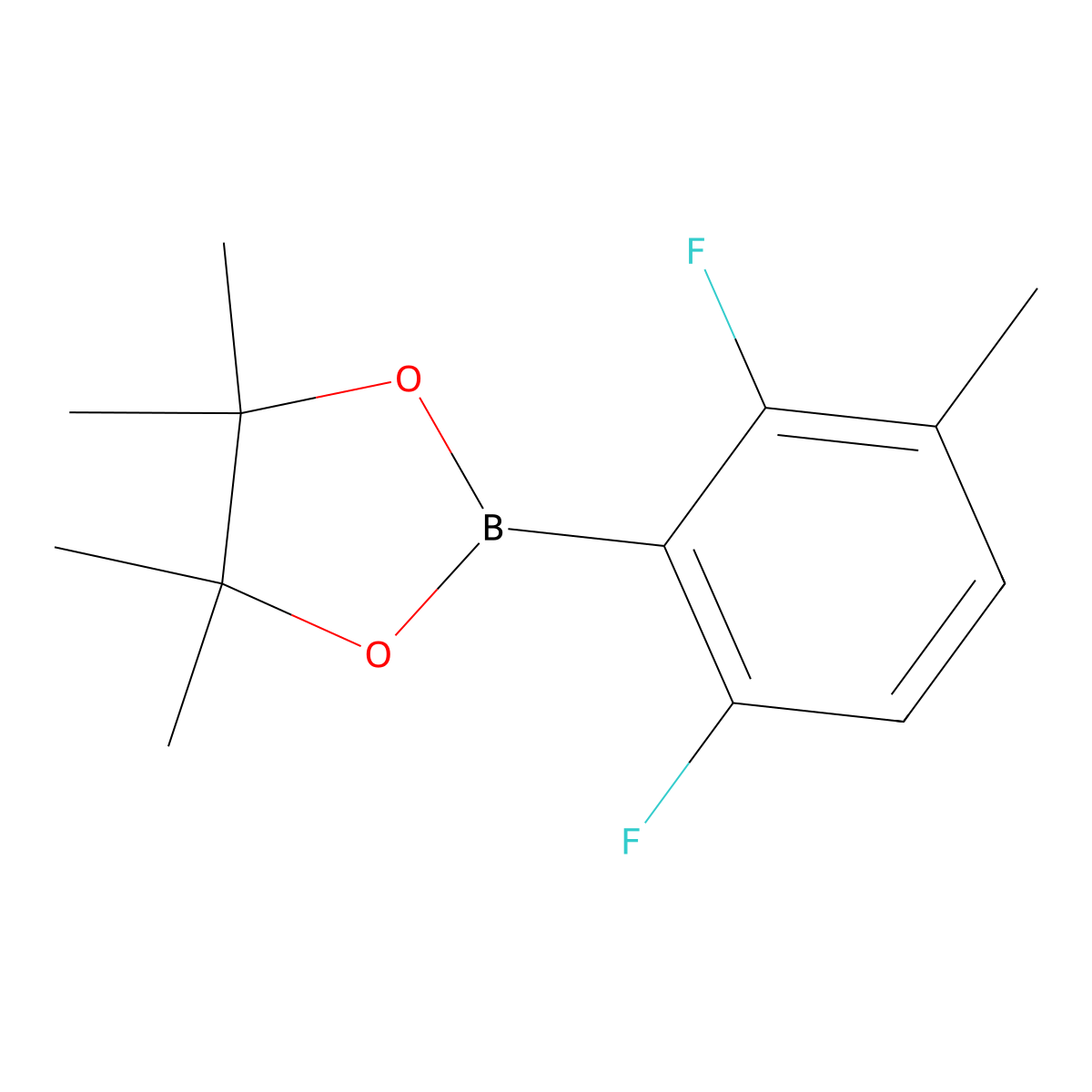 2-(2,6-Difluoro-3-methylphenyl)-4,4,5,5-tetramethyl-1,3,2-dioxaborolane molecular structure, CAS 2246738-41-8
