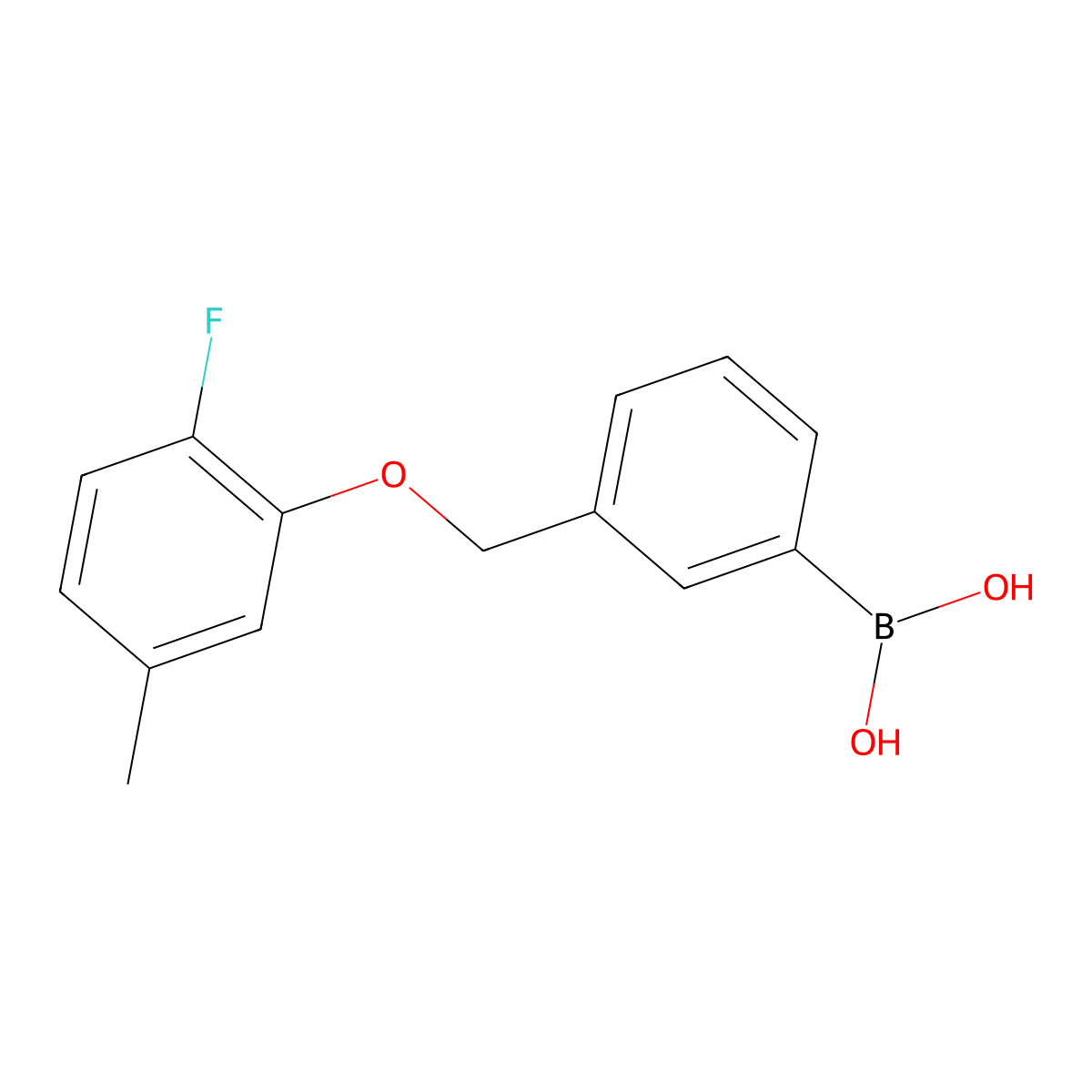 B-[3-[(2-Fluoro-5-methylphenoxy)methyl]phenyl]boronic acid molecular structure, CAS 2246739-50-2