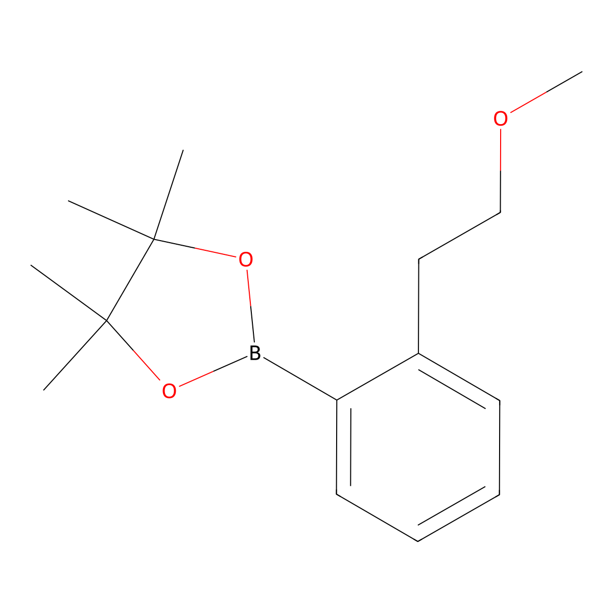 2-(2-(2-Methoxyethyl)phenyl)-4,4,5,5-tetramethyl-1,3,2-dioxaborolane molecular structure, CAS 2246742-47-0
