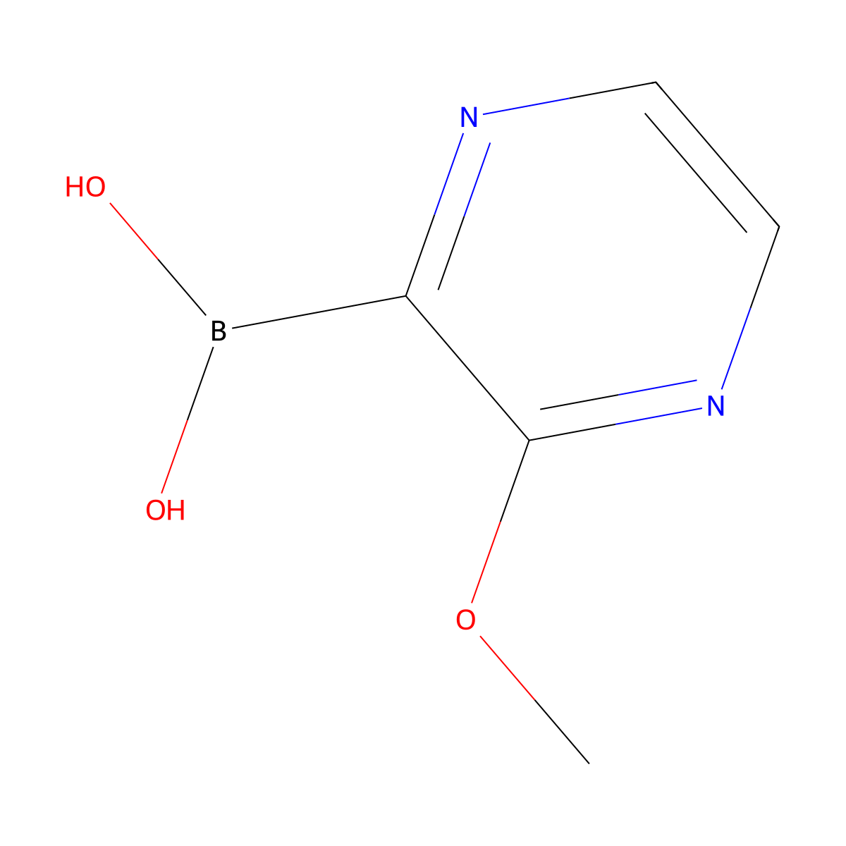 (3-Methoxypyrazin-2-yl)boronic acid molecular structure, CAS 2246743-61-1