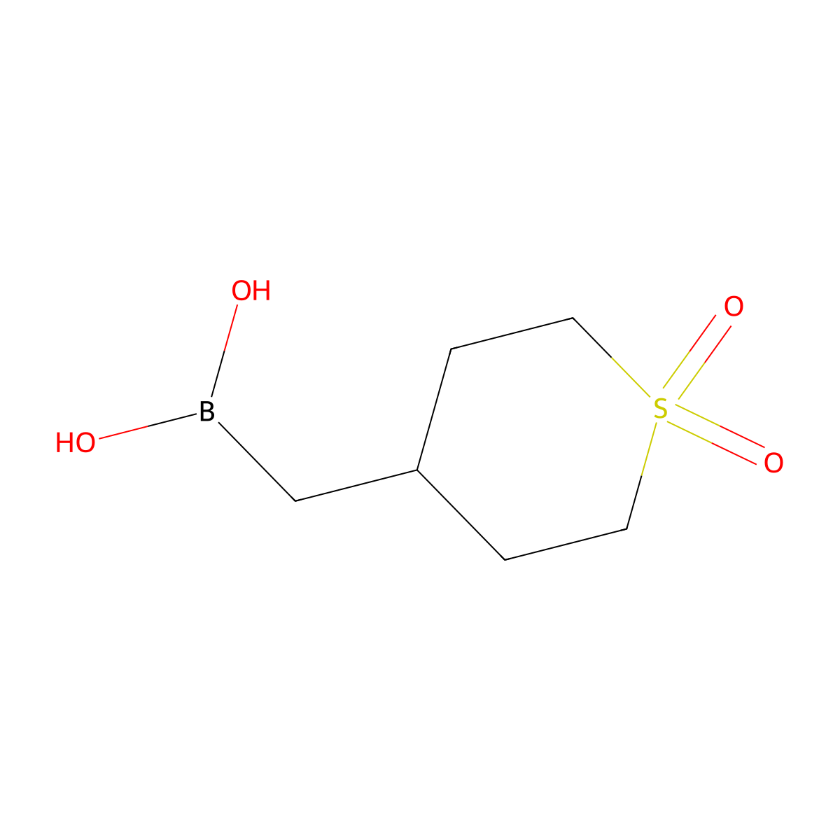 [(1,1-Dioxo-1lambda6-thian-4-yl)methyl]boronic acid molecular structure, CAS 2246748-17-2
