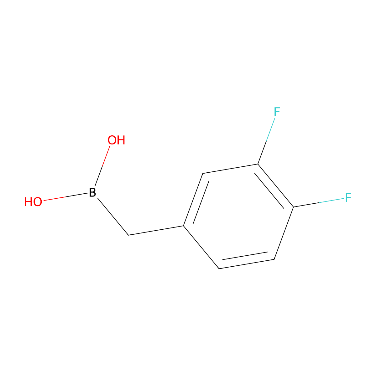 [(3,4-Difluorophenyl)methyl]boronic acid molecular structure, CAS 2246751-44-8