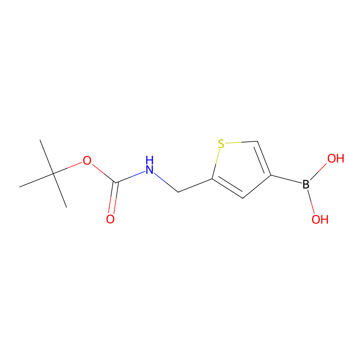 5-(BOC-Aminomethyl)thiophene-3-boronic acid molecular structure, CAS 2246751-62-0