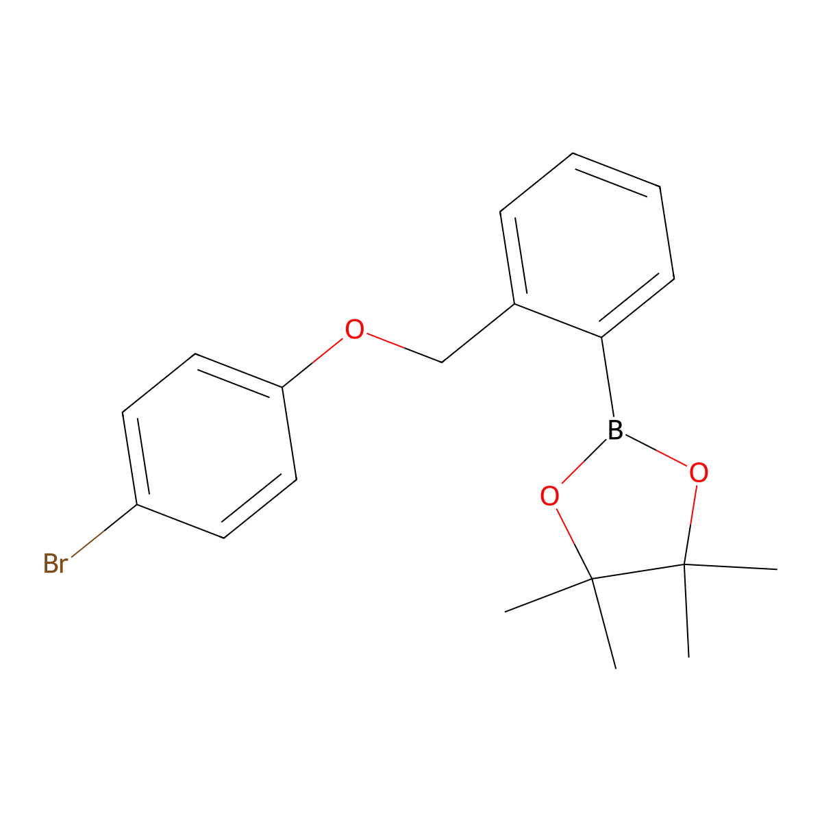 2-(2-((4-Bromophenoxy)methyl)phenyl)-4,4,5,5-tetramethyl-1,3,2-dioxaborolane molecular structure, CAS 2246758-17-6