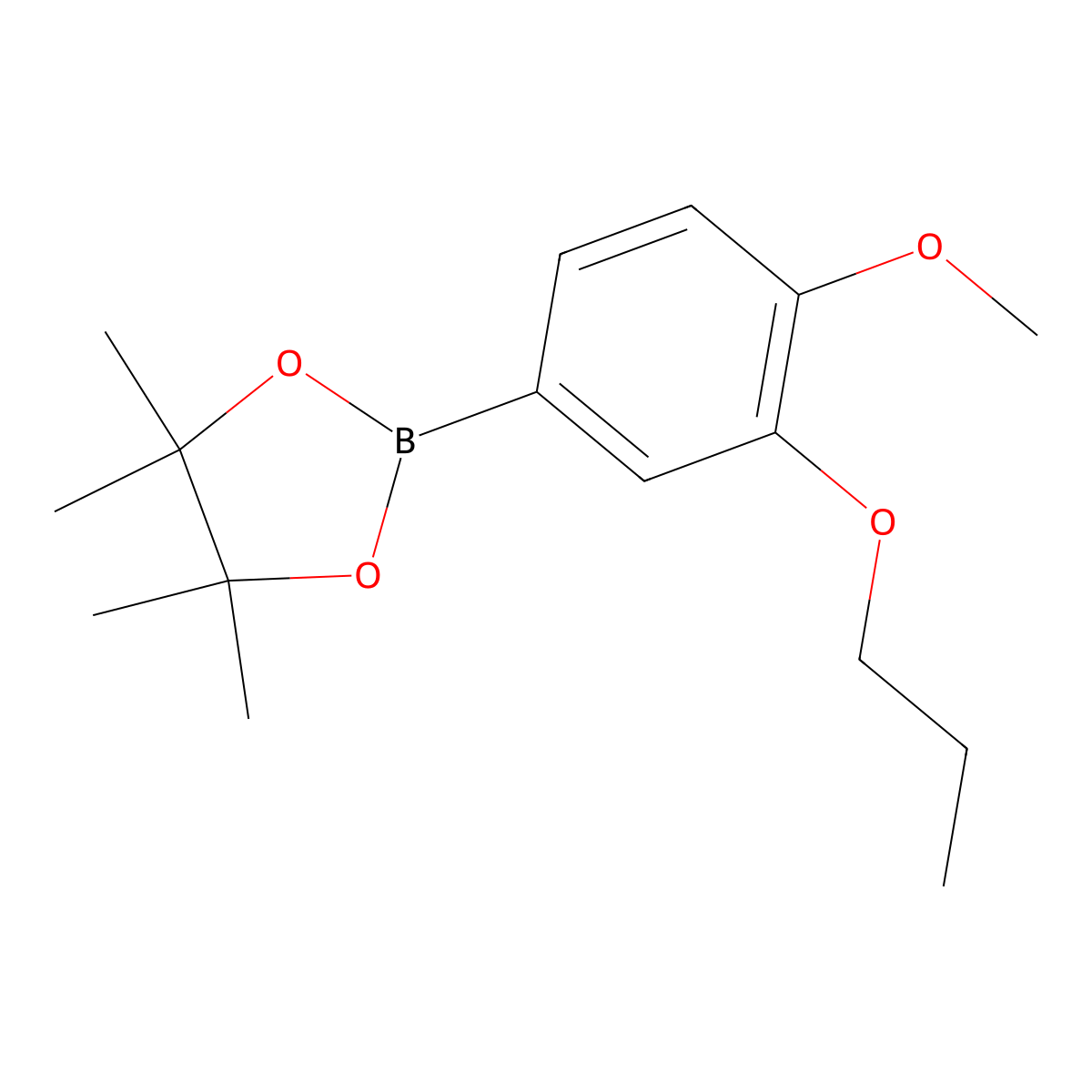 2-(4-Methoxy-3-propoxyphenyl)-4,4,5,5-tetramethyl-1,3,2-dioxaborolane molecular structure, CAS 2246765-89-7