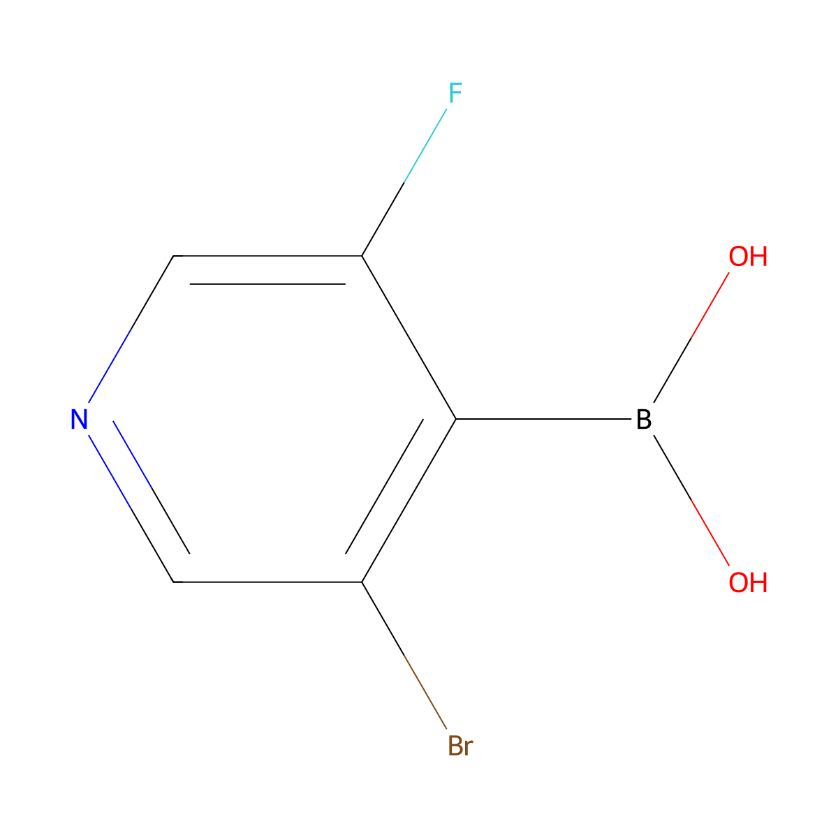 (3-Bromo-5-fluoropyridin-4-yl)boronic acid molecular structure, CAS 2246771-72-0
