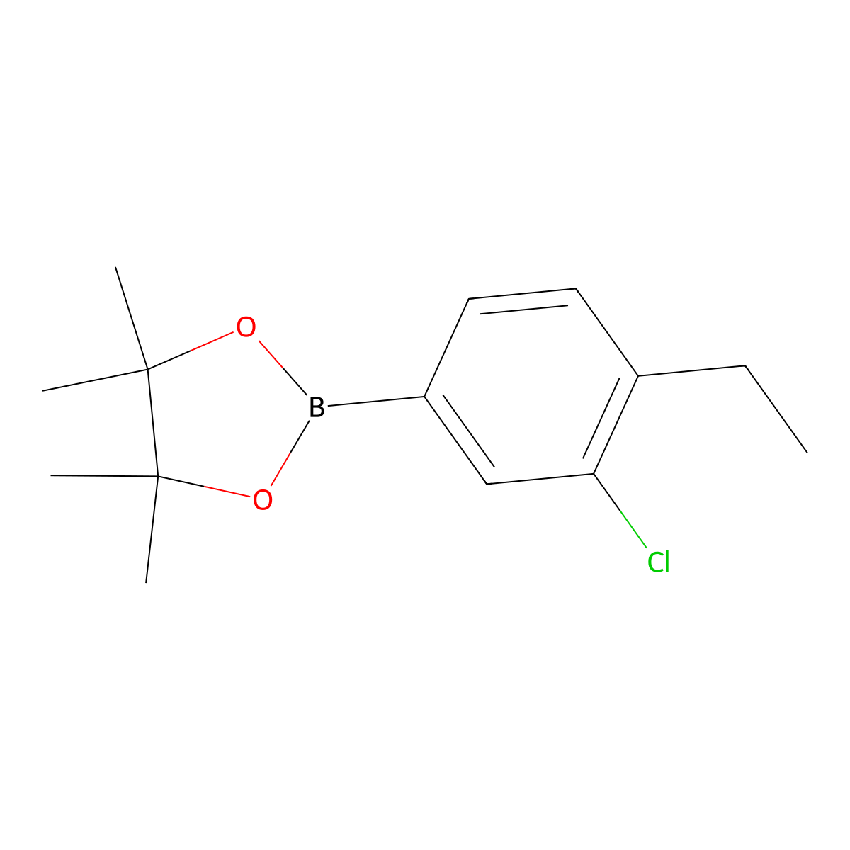 2-(3-Chloro-4-ethylphenyl)-4,4,5,5-tetramethyl-1,3,2-dioxaborolane molecular structure, CAS 2246774-12-7