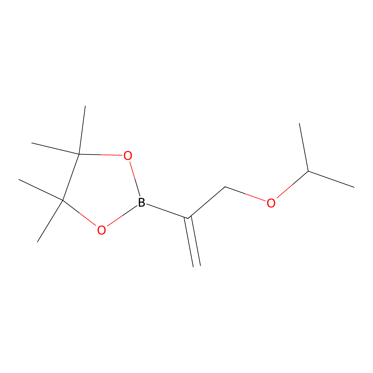 2-(3-Isopropoxyprop-1-en-2-yl)-4,4,5,5-tetramethyl-1,3,2-dioxaborolane molecular structure, CAS 2246782-87-4