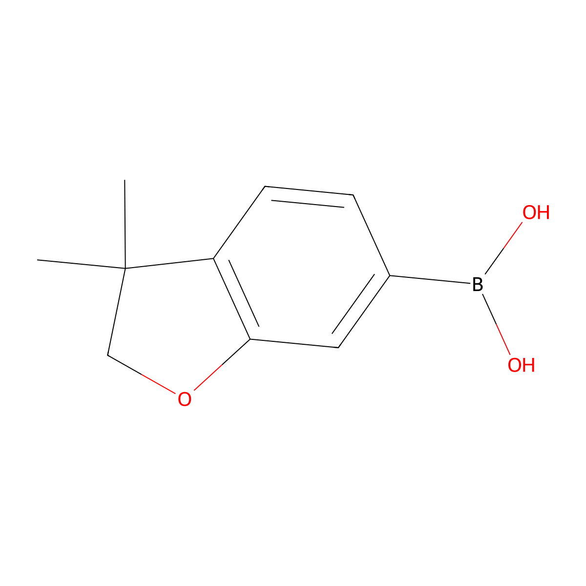 (3,3-Dimethyl-2,3-dihydro-1-benzofuran-6-yl)boronic acid molecular structure, CAS 2246784-55-2