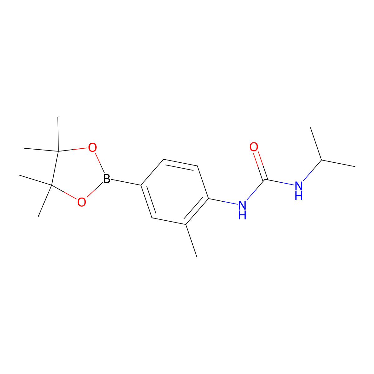 1-[2-Methyl-4-(tetramethyl-1,3,2-dioxaborolan-2-yl)phenyl]-3-(propan-2-yl)urea molecular structure, CAS 2246802-84-4