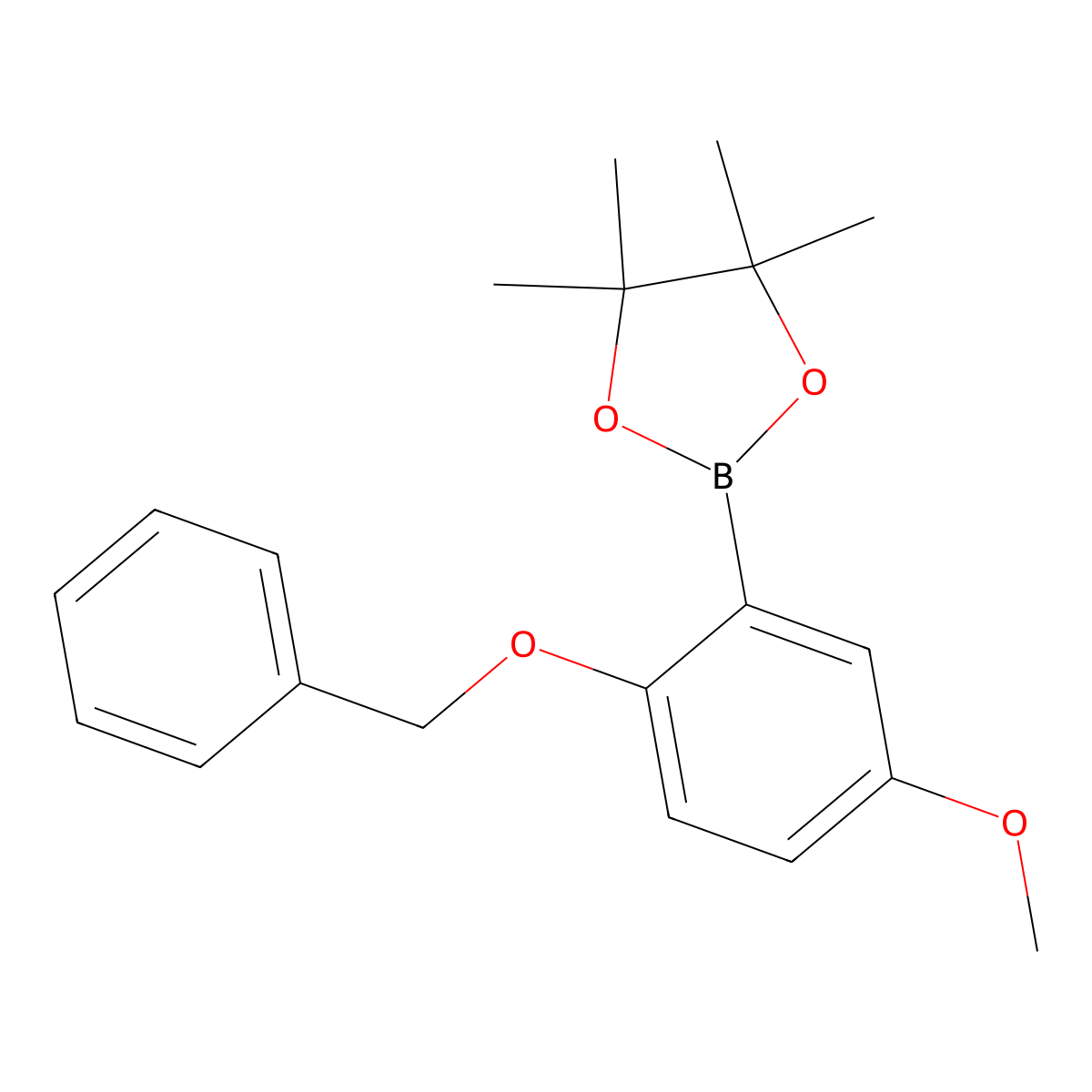 2-(2-(Benzyloxy)-5-methoxyphenyl)-4,4,5,5-tetramethyl-1,3,2-dioxaborolane molecular structure, CAS 2246815-98-3