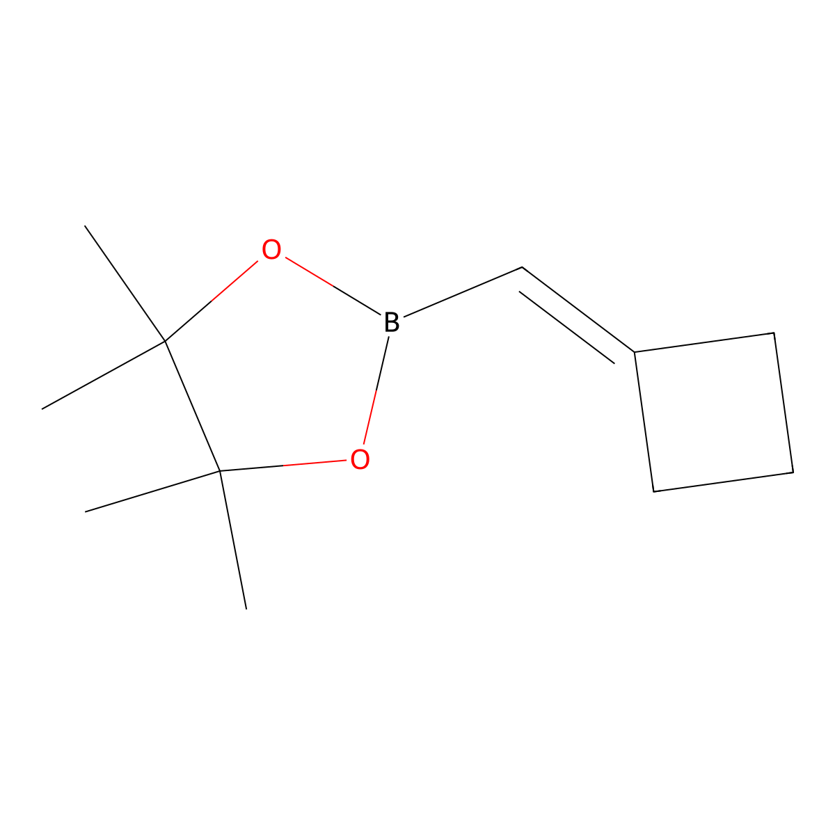 2-(Cyclobutylidenemethyl)-4,4,5,5-tetramethyl-1,3,2-dioxaborolane molecular structure, CAS 2246816-47-5