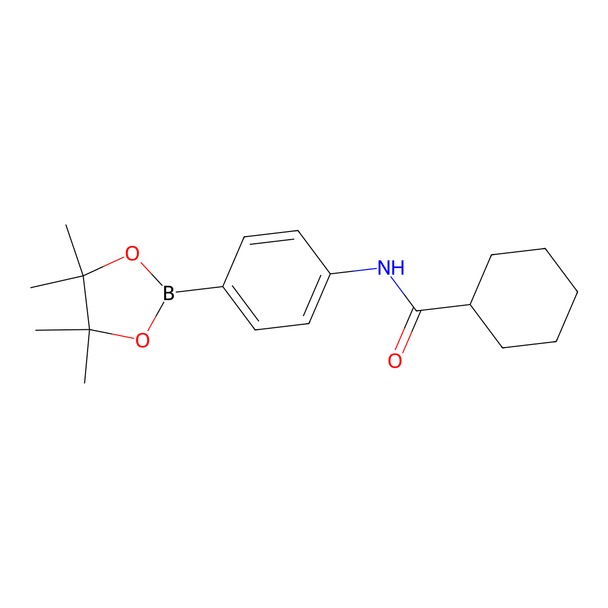 N-[4-(4,4,5,5-tetramethyl-1,3,2-dioxaborolan-2-yl)phenyl]Cyclohexanecarboxamide molecular structure, CAS 2246818-94-8