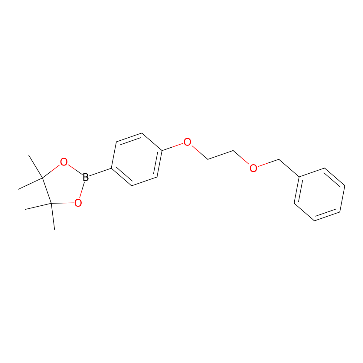 2-{4-[2-(Benzyloxy)ethoxy]phenyl}-4,4,5,5-tetramethyl-1,3,2-dioxaborolane molecular structure, CAS 2246823-62-9