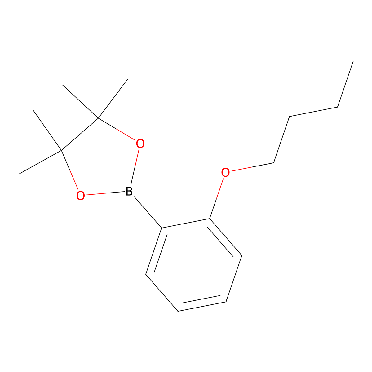 2-(2-Butoxyphenyl)-4,4,5,5-tetramethyl-1,3,2-dioxaborolane molecular structure, CAS 2246824-02-0