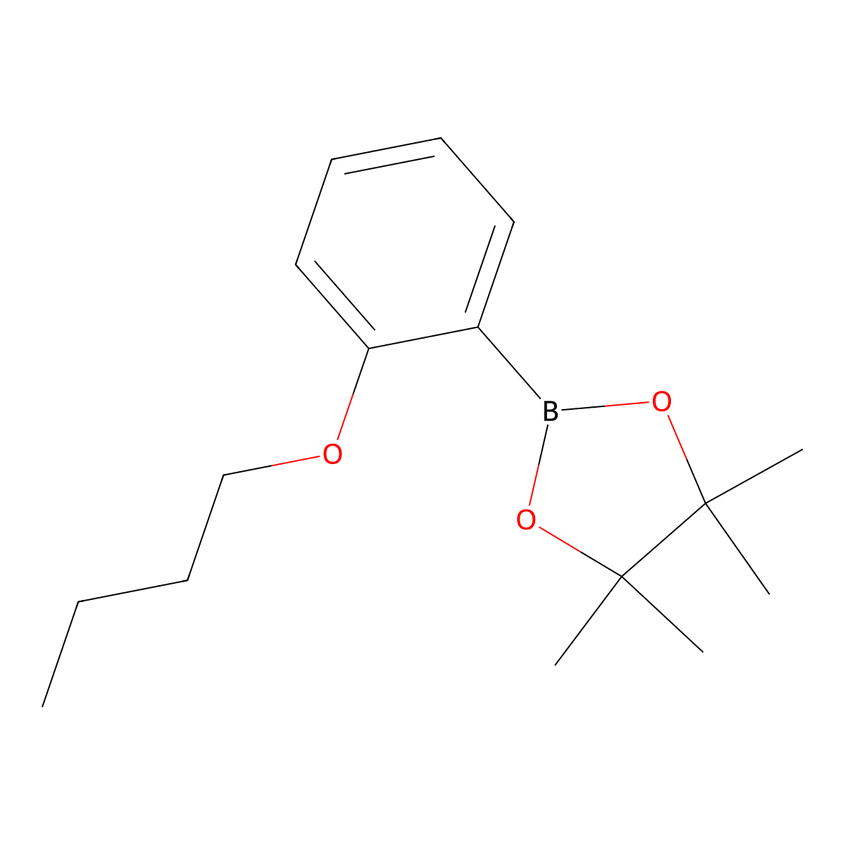 2-(2-Butoxyphenyl)-4,4,5,5-tetramethyl-1,3,2-dioxaborolane molecular structure, CAS 2246824-02-0