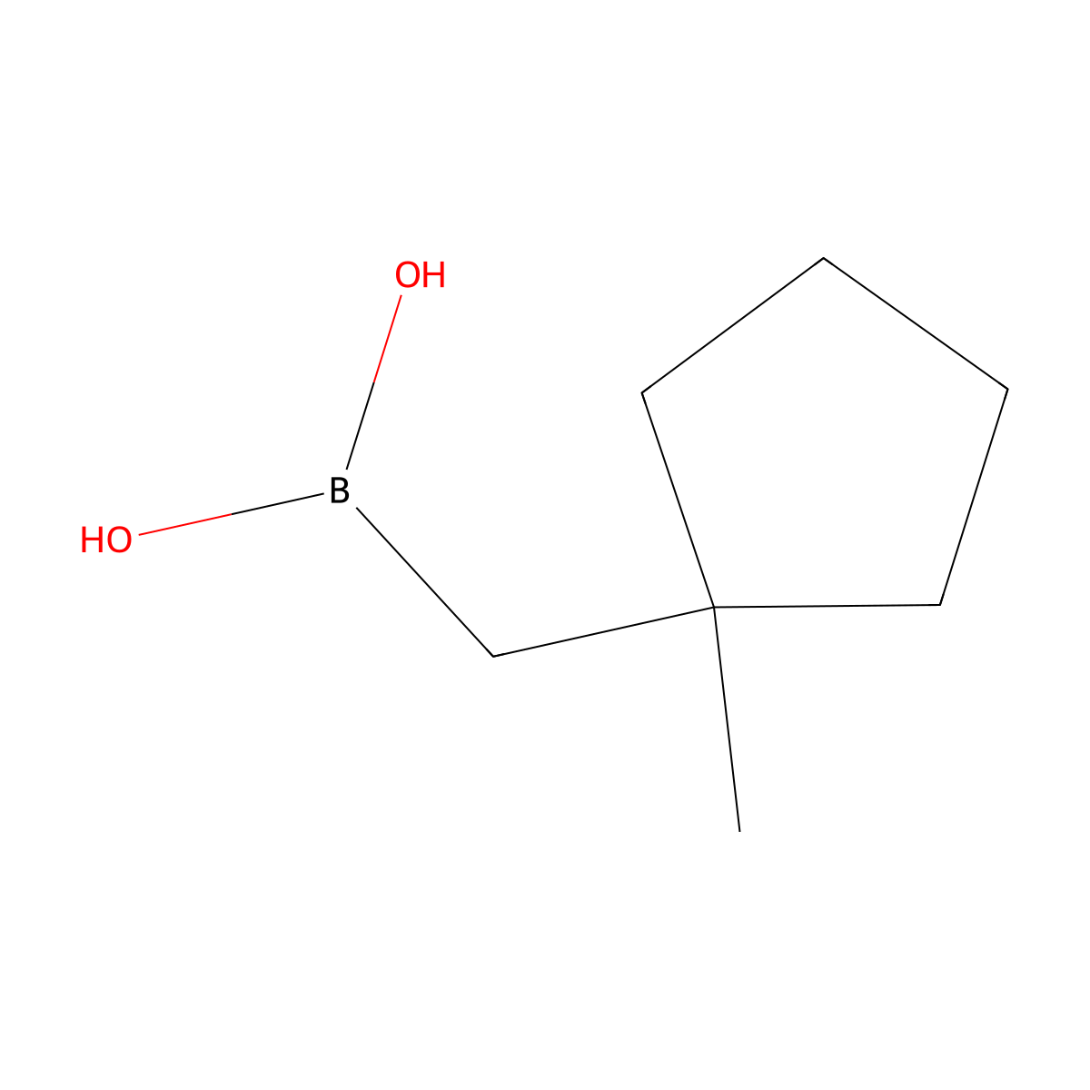 [(1-Methylcyclopentyl)methyl]boronic acid molecular structure, CAS 2246824-65-5