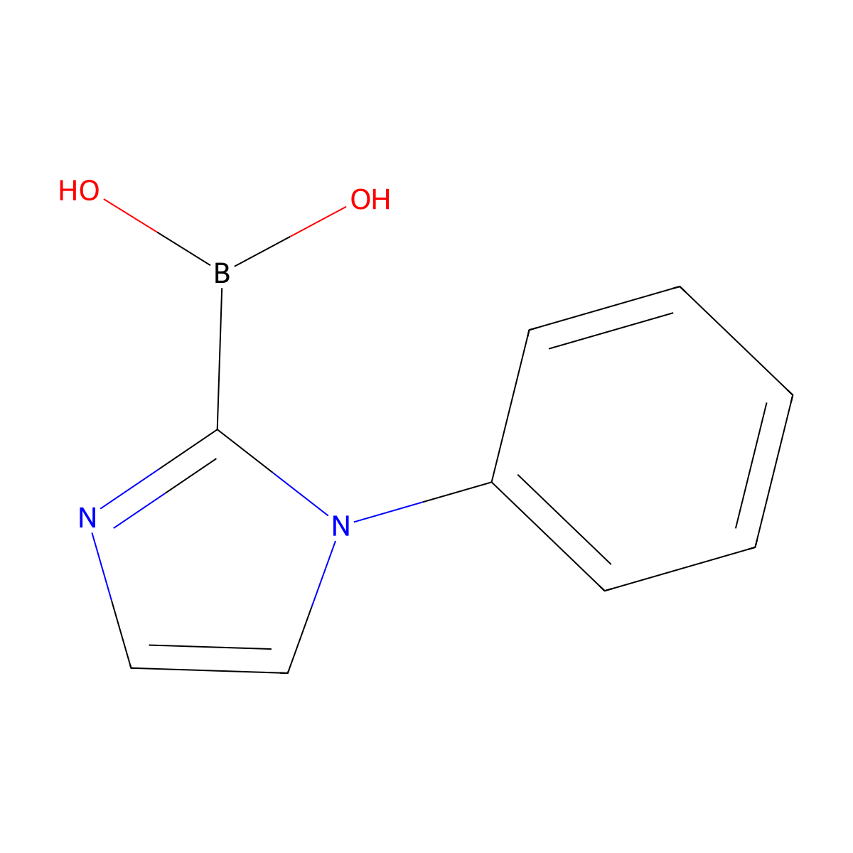 (1-phenyl-1H-imidazol-2-yl)boronic acid molecular structure, CAS 2246825-34-1