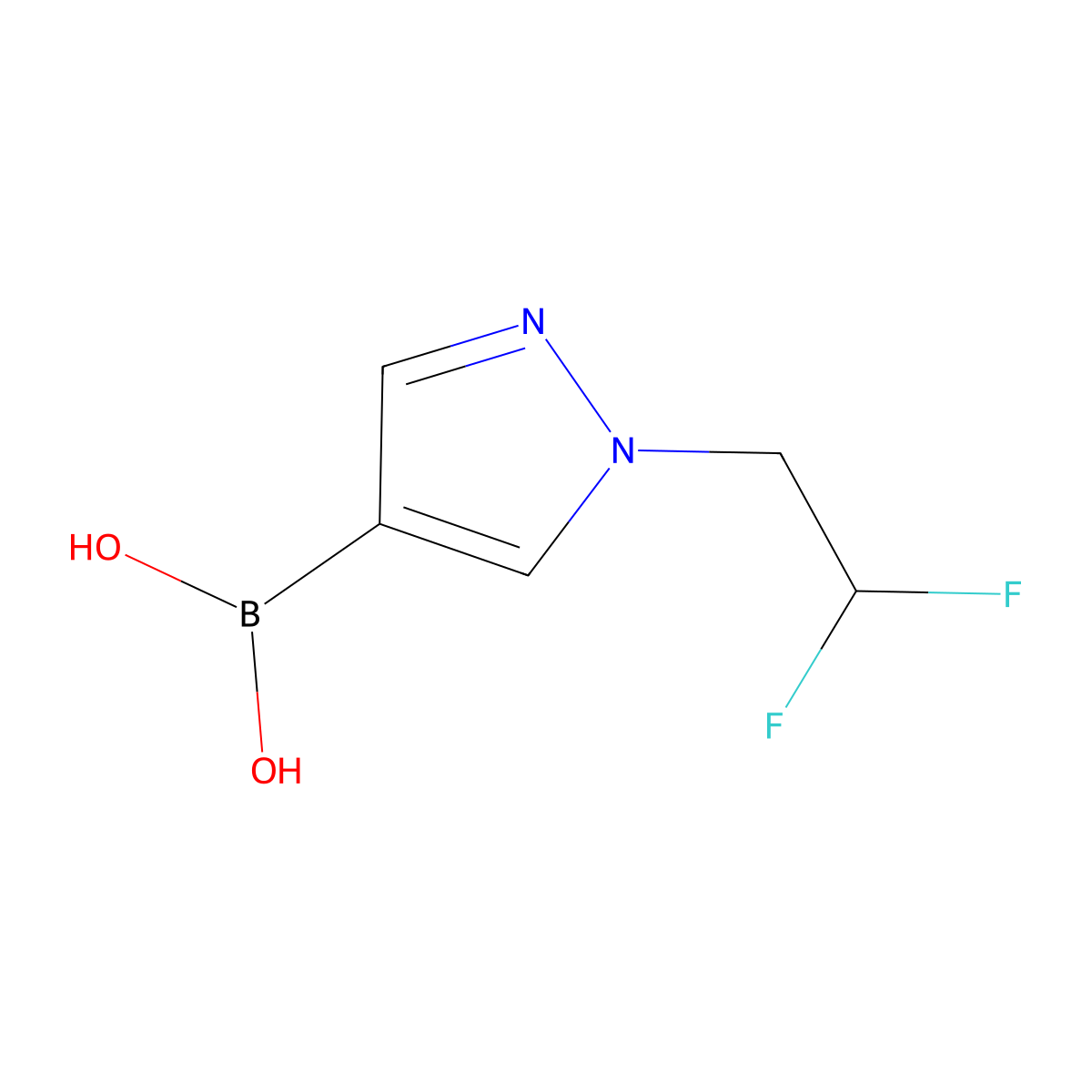 [1-(2,2-Difluoroethyl)-1h-pyrazol-4-yl]boronic acid molecular structure, CAS 2246826-59-3