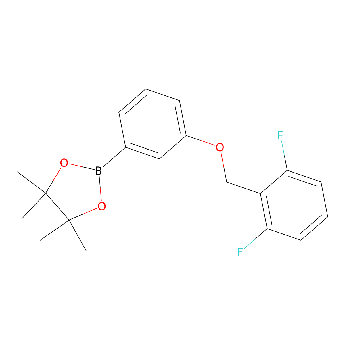 2-(3-((2,6-Difluorobenzyl)oxy)phenyl)-4,4,5,5-tetramethyl-1,3,2-dioxaborolane molecular structure, CAS 2246827-16-5