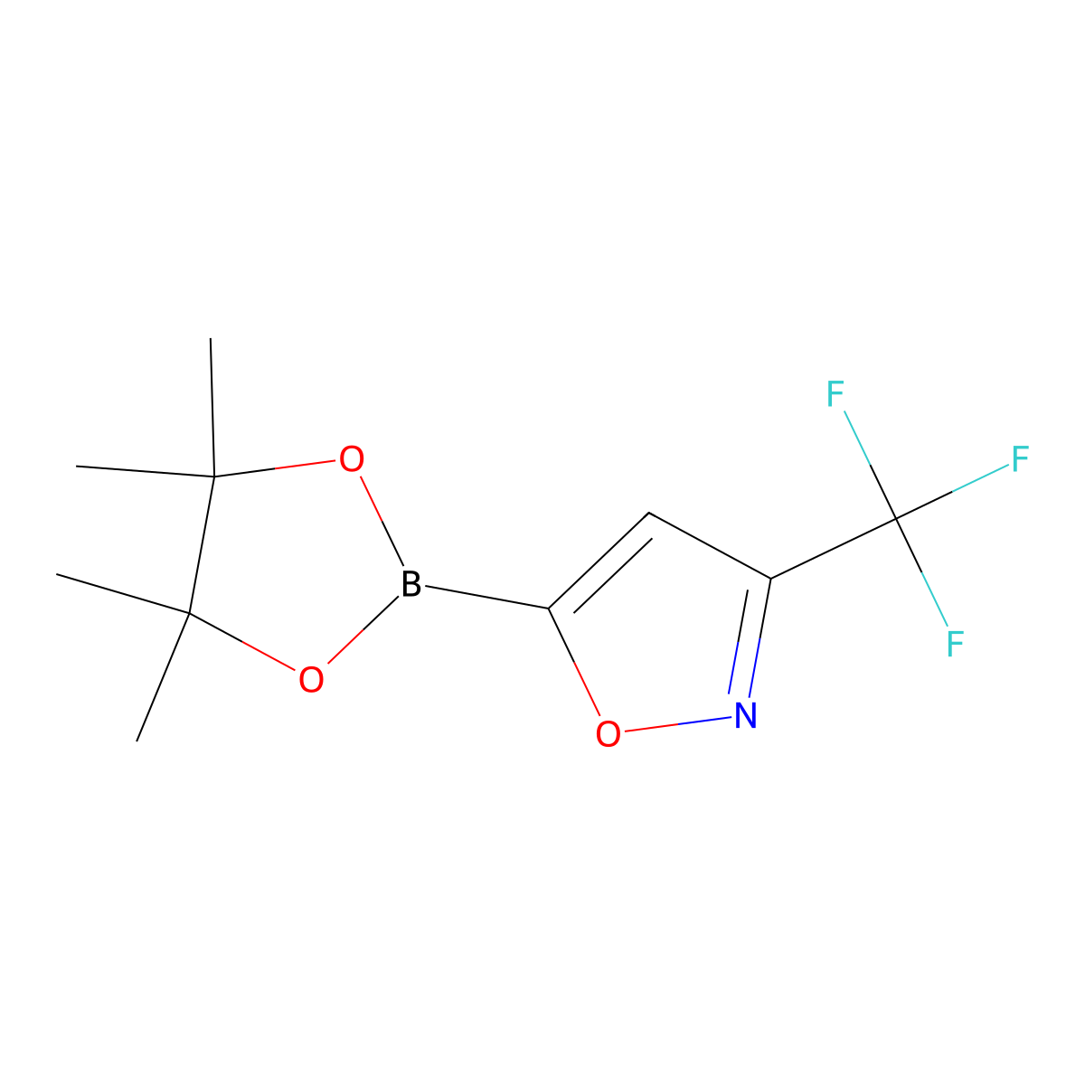 5-(Tetramethyl-1,3,2-dioxaborolan-2-yl)-3-(trifluoromethyl)-1,2-oxazole molecular structure, CAS 2246828-70-4