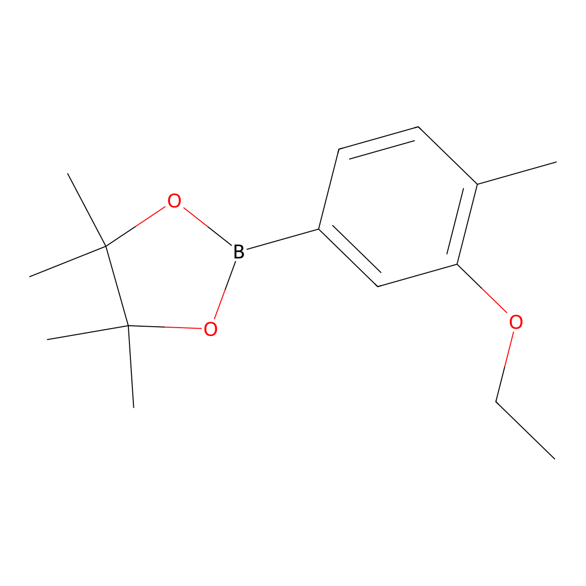 2-(3-Ethoxy-4-methylphenyl)-4,4,5,5-tetramethyl-1,3,2-dioxaborolane molecular structure, CAS 2246830-10-2