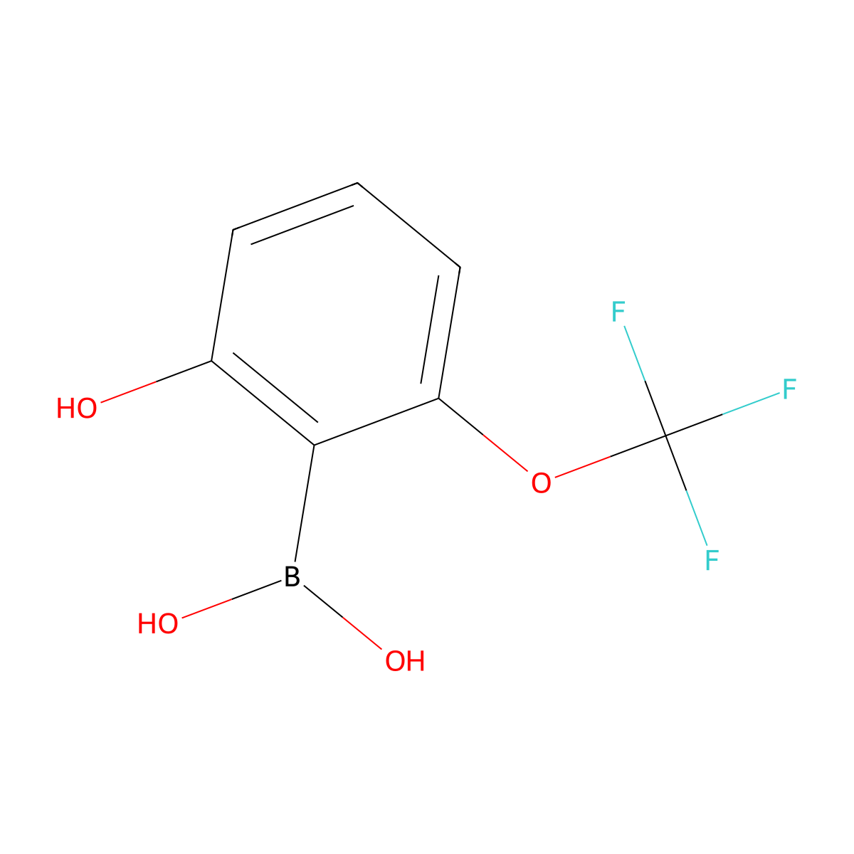 [2-Hydroxy-6-(trifluoromethoxy)phenyl]boronic acid molecular structure, CAS 2246837-37-4