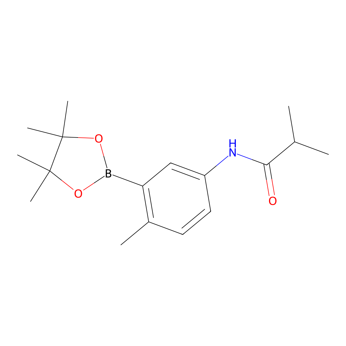 2-methyl-N-[4-methyl-3-(4,4,5,5-tetramethyl-1,3,2-dioxaborolan-2-yl)phenyl]Propanamide molecular structure, CAS 2246839-88-1