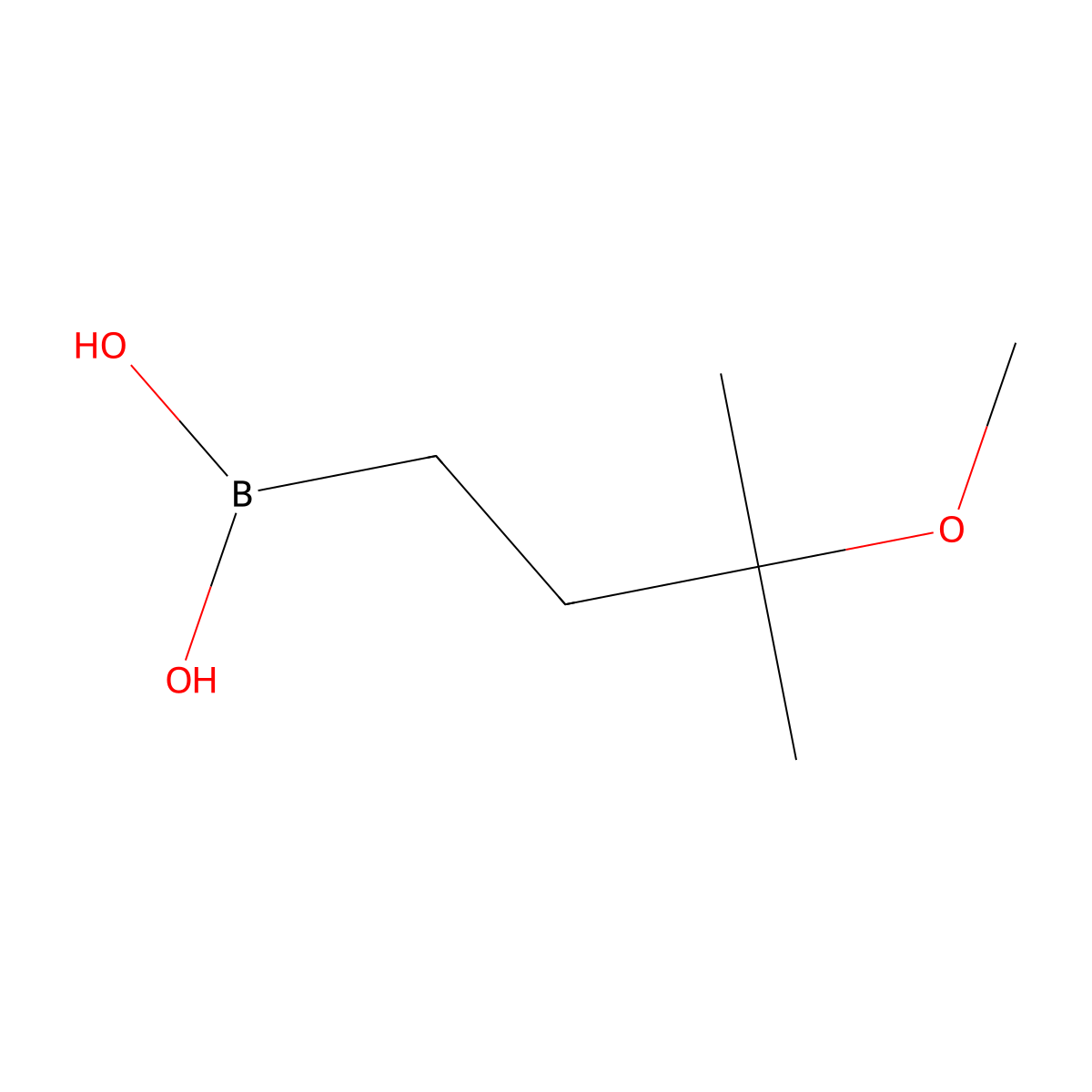 (3-Methoxy-3-methylbutyl)boronic acid molecular structure, CAS 2246842-54-4