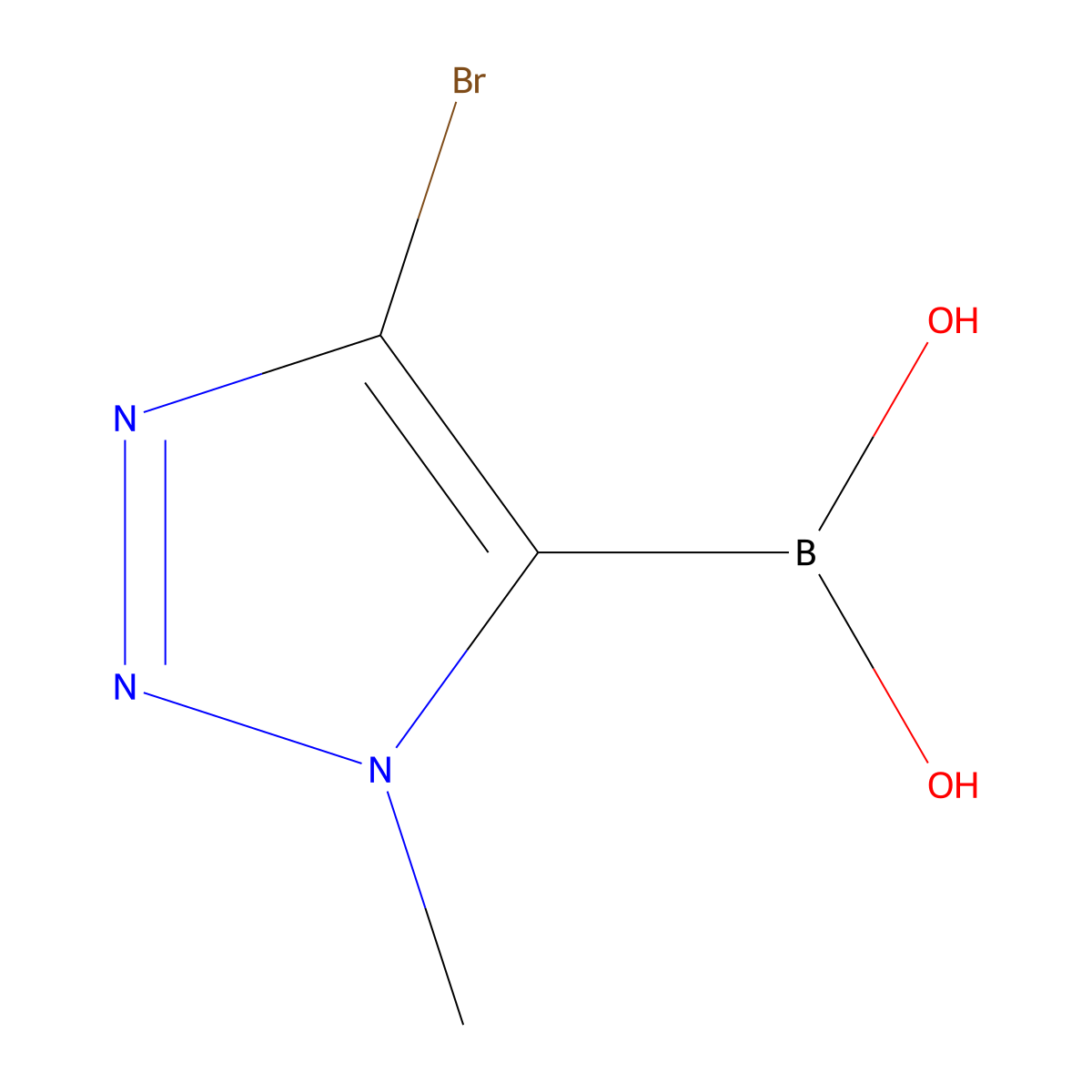 (4-bromo-1-methyl-1H-1,2,3-triazol-5-yl)boronic acid molecular structure, CAS 2246847-87-8