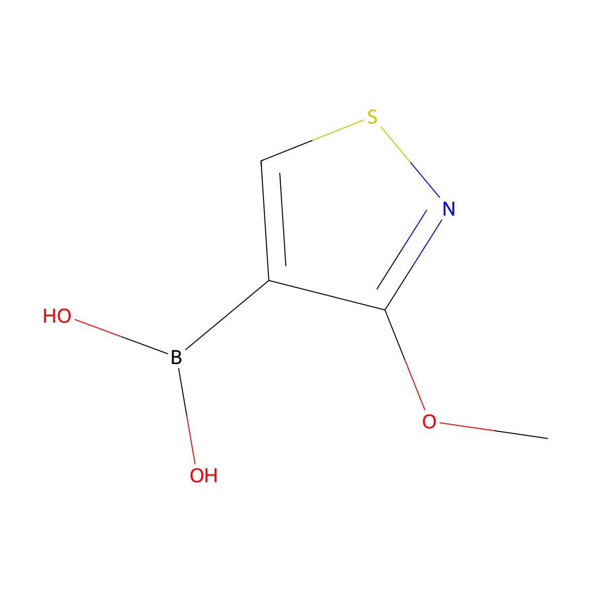 (3-Methoxy-1,2-thiazol-4-yl)boronic acid molecular structure, CAS 2246849-68-1