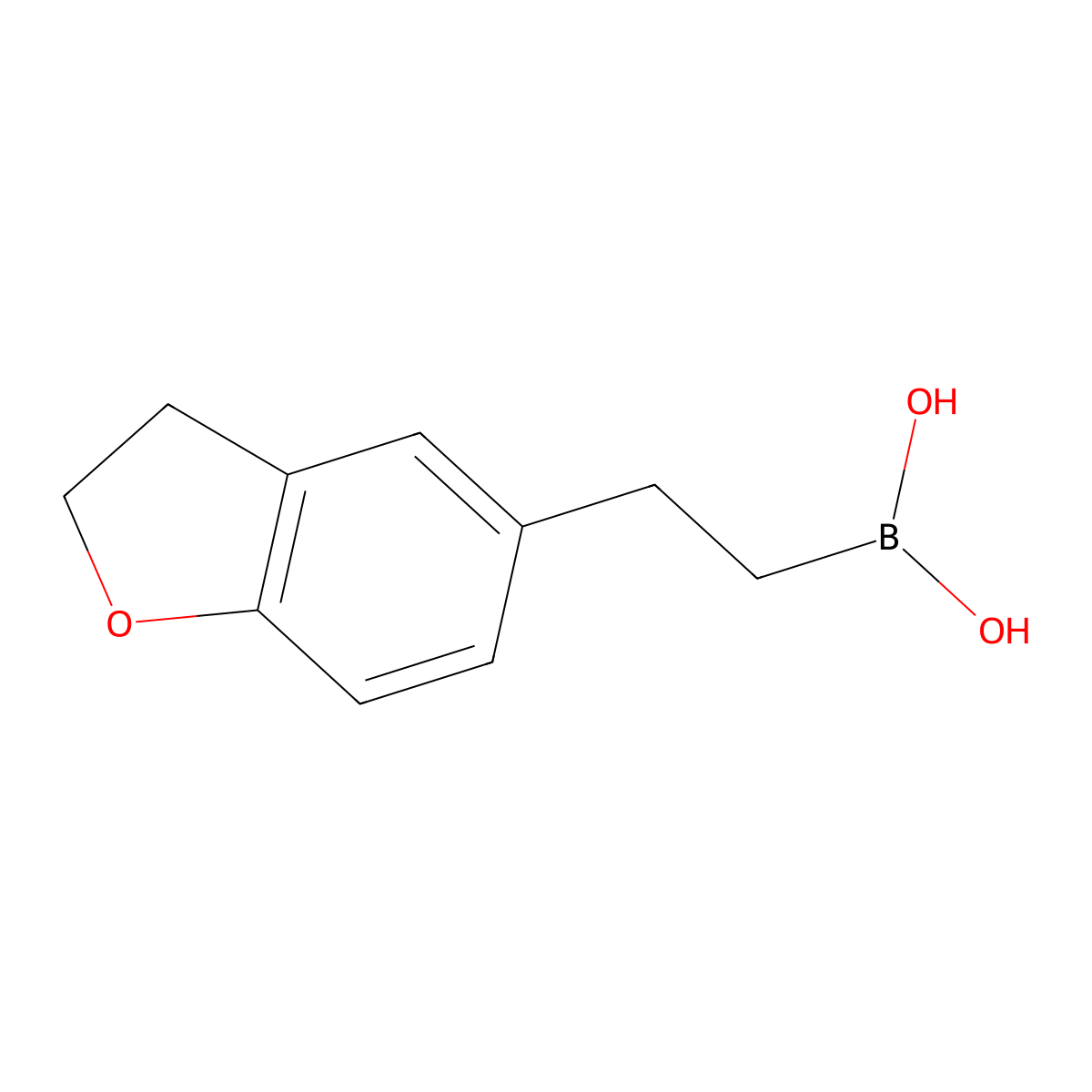 [2-(2,3-Dihydro-1-benzofuran-5-yl)ethyl]boronic acid molecular structure, CAS 2246852-96-8