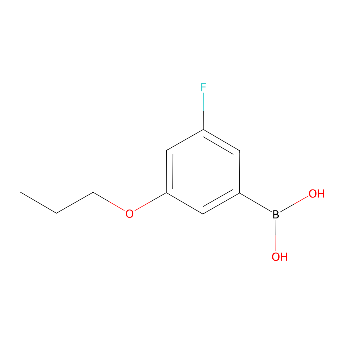 (3-Fluoro-5-propoxyphenyl)boronic acid molecular structure, CAS 2246854-37-3