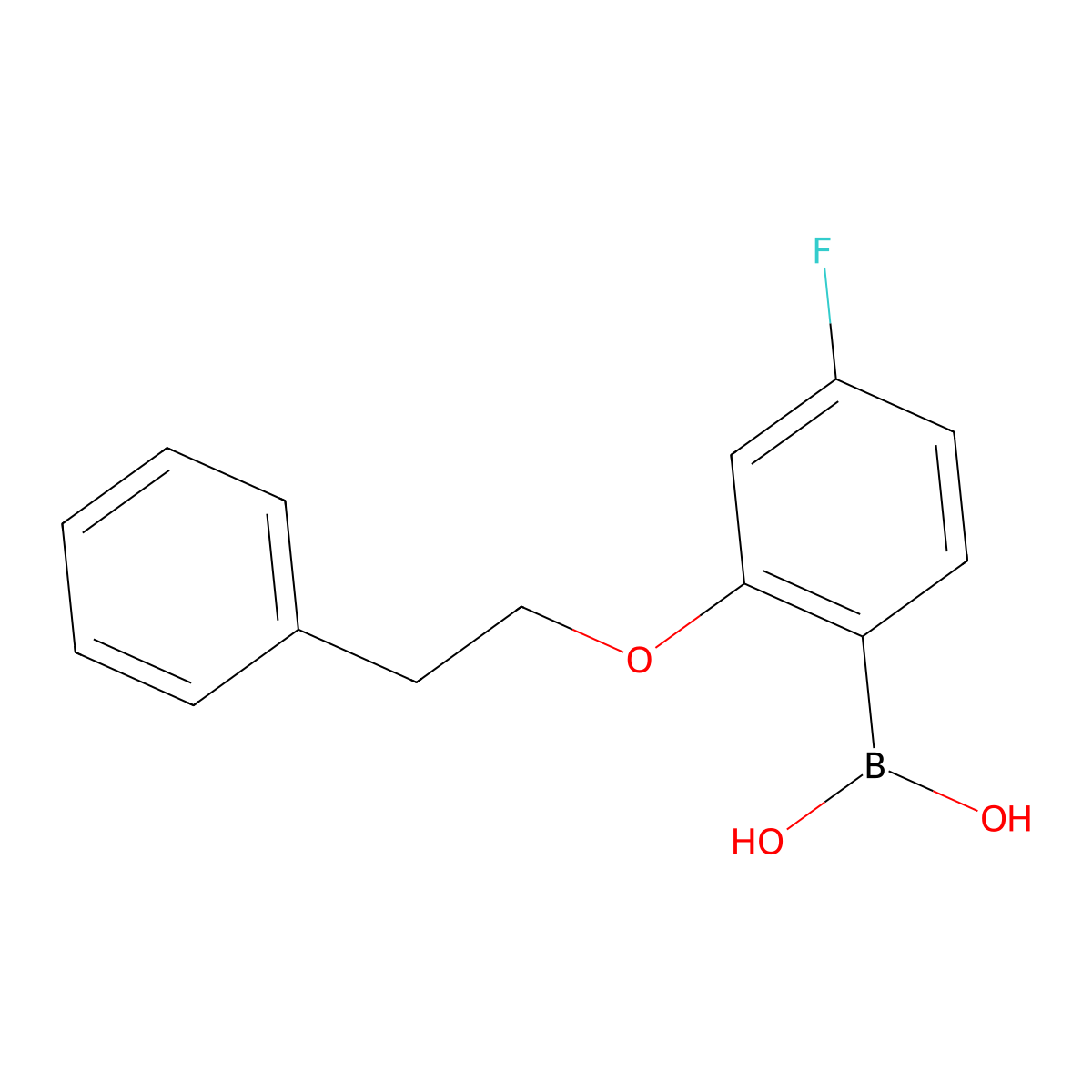 [4-Fluoro-2-(2-phenylethoxy)phenyl]boronic acid molecular structure, CAS 2246856-26-6