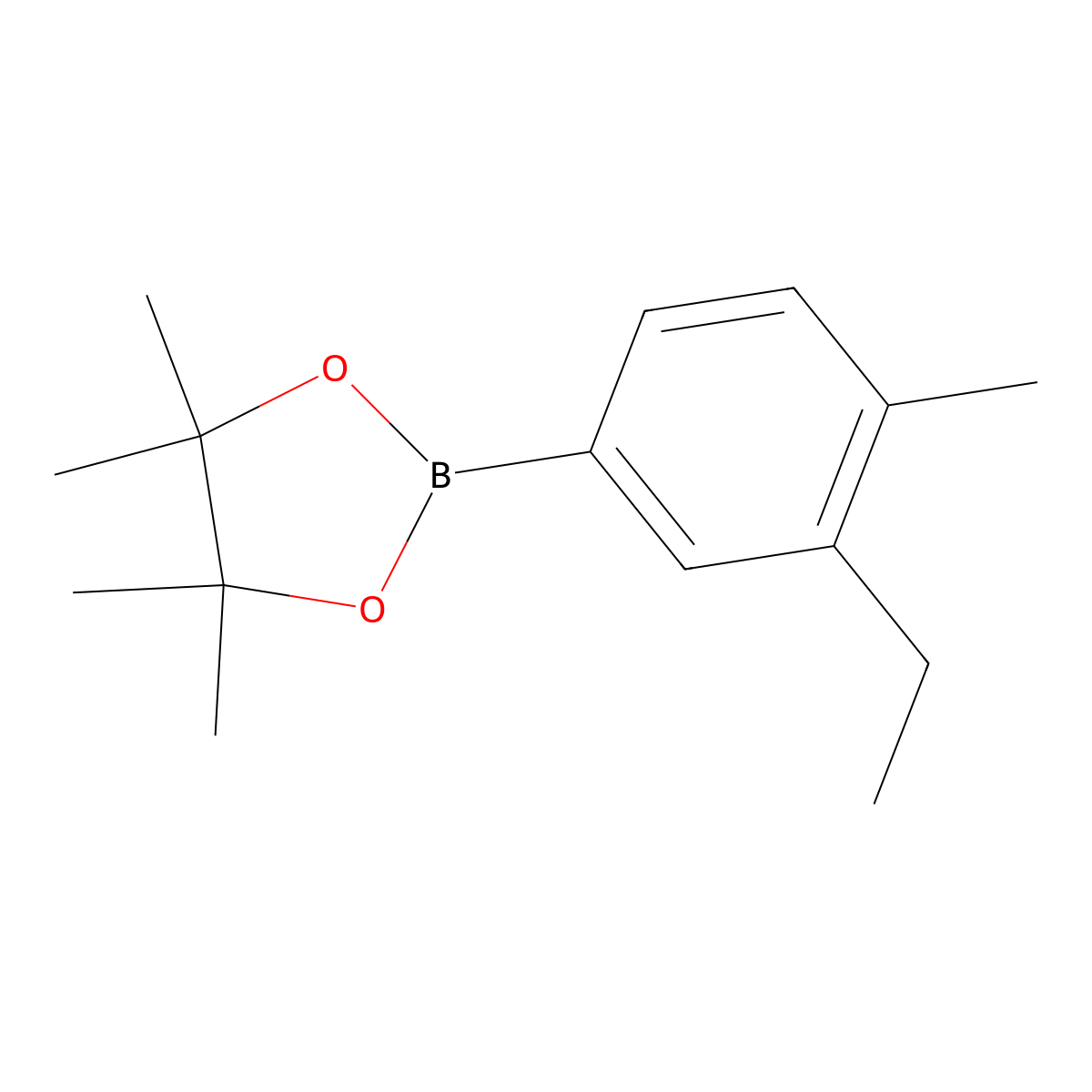 2-(3-Ethyl-4-methylphenyl)-4,4,5,5-tetramethyl-1,3,2-dioxaborolane molecular structure, CAS 2246860-93-3