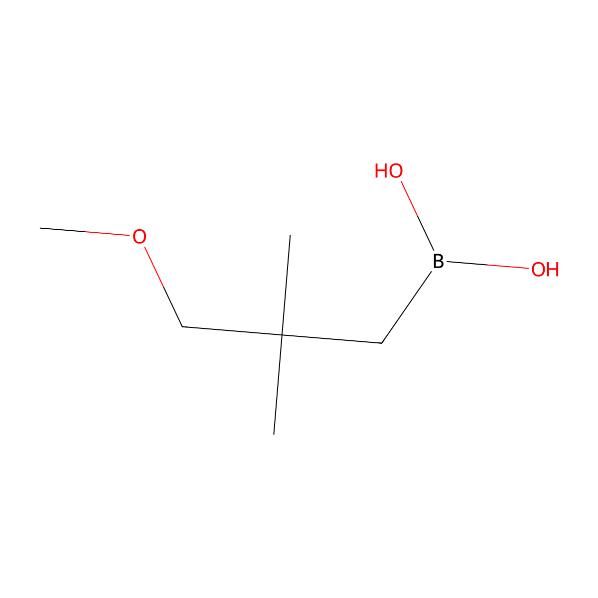 (3-Methoxy-2,2-dimethylpropyl)boronic acid molecular structure, CAS 2246861-77-6