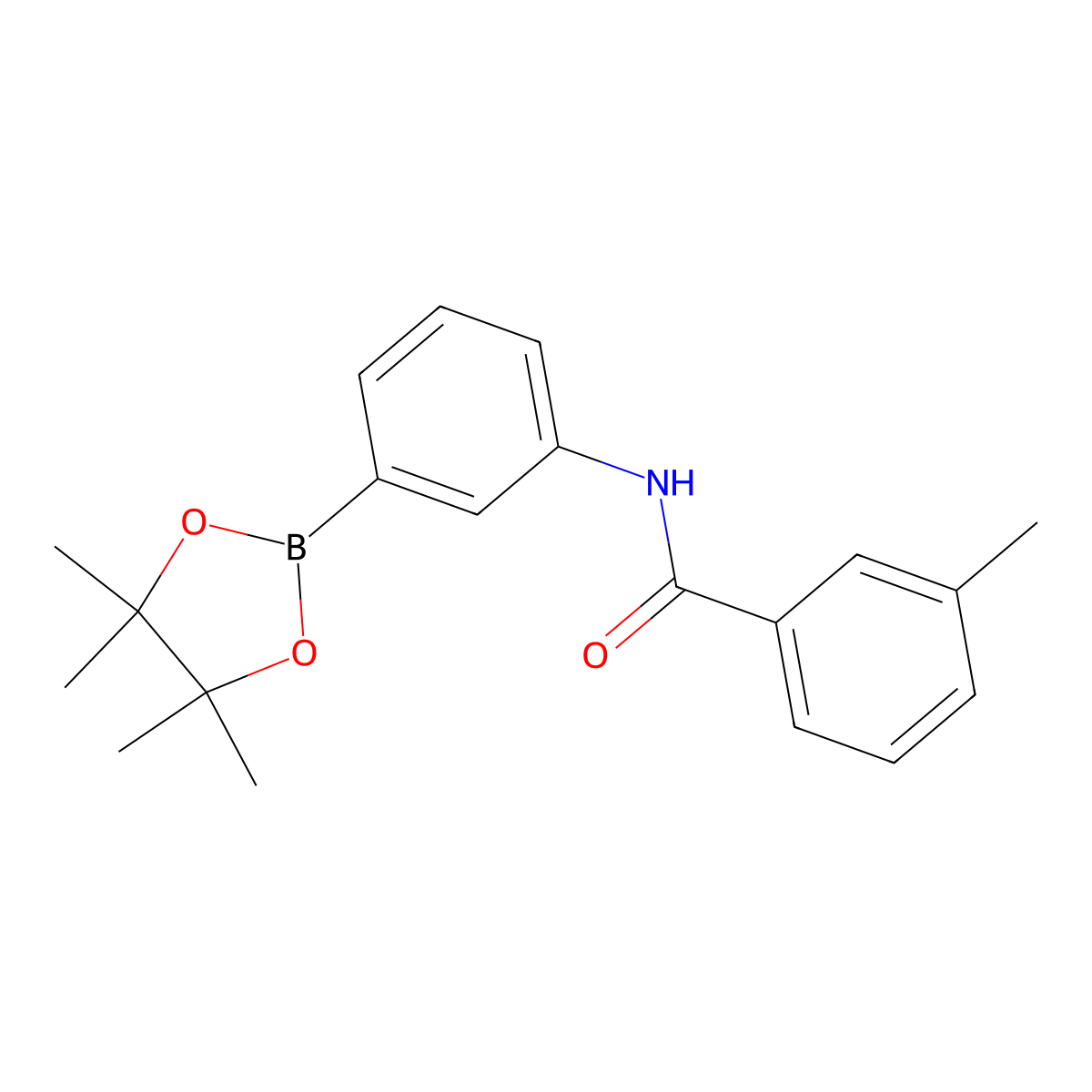 3-methyl-N-(3-(4,4,5,5-tetramethyl-1,3,2-dioxaborolan-2-yl)phenyl)benzamide molecular structure, CAS 2246862-47-3