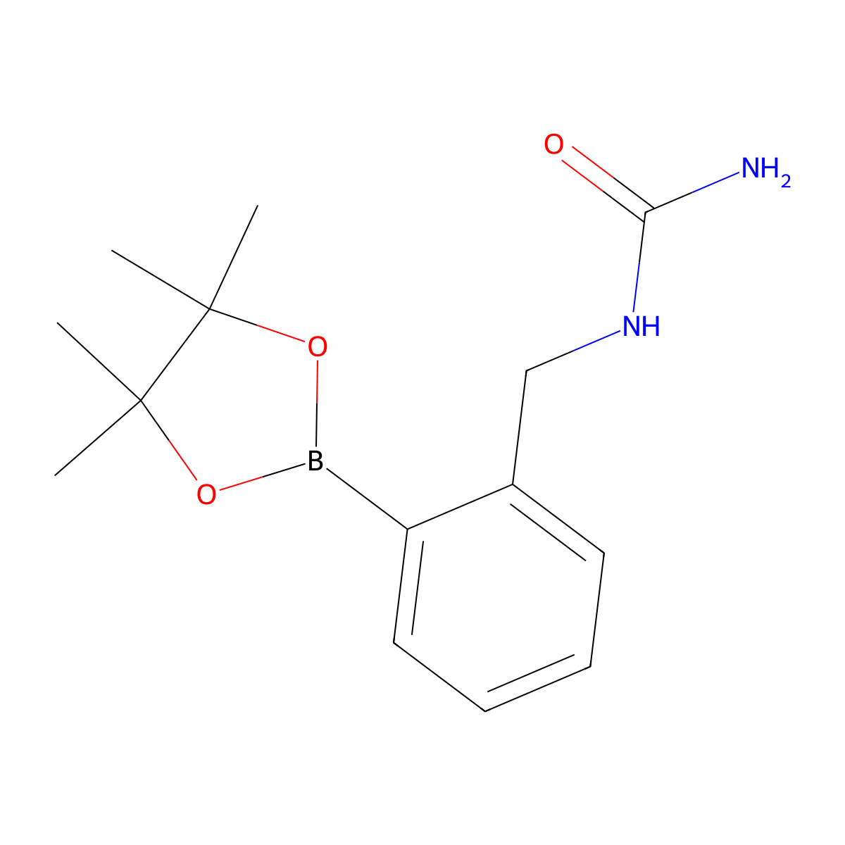 1-(2-(4,4,5,5-Tetramethyl-1,3,2-dioxaborolan-2-yl)benzyl)urea molecular structure, CAS 2246863-66-9